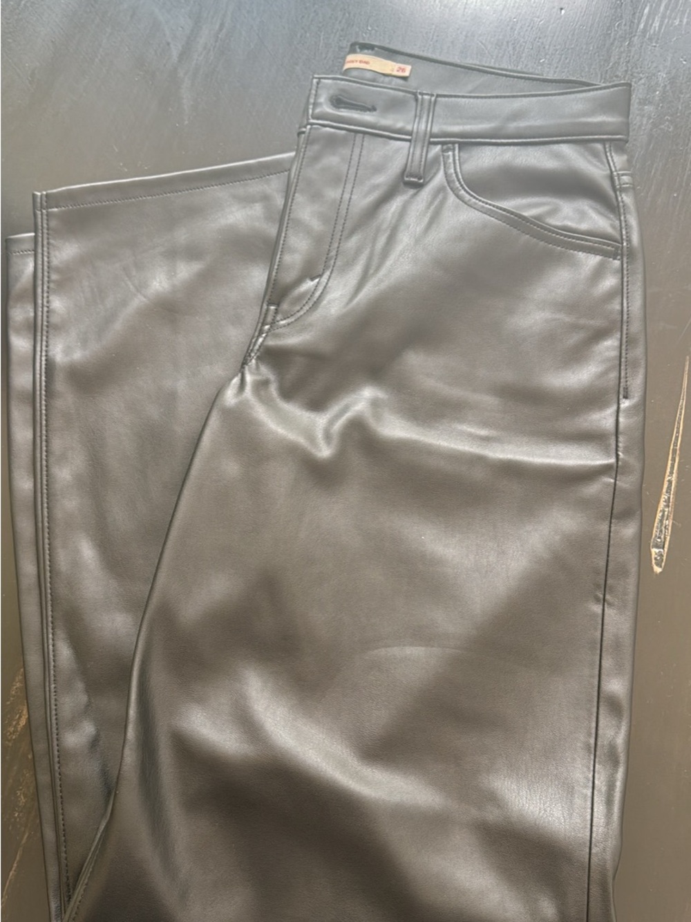 Levi's Black Faux Leather Pants